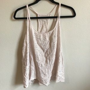 Pale Pink Eyelet Tank